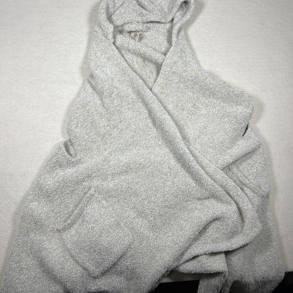 Soft‎ Surroundings Sweater Womens One Size Beige Hooded Open Front Poncho
